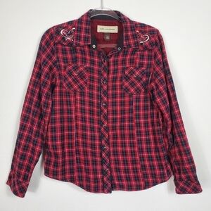 BIT & BRIDLE FLANNEL PEARL SNAP TOP